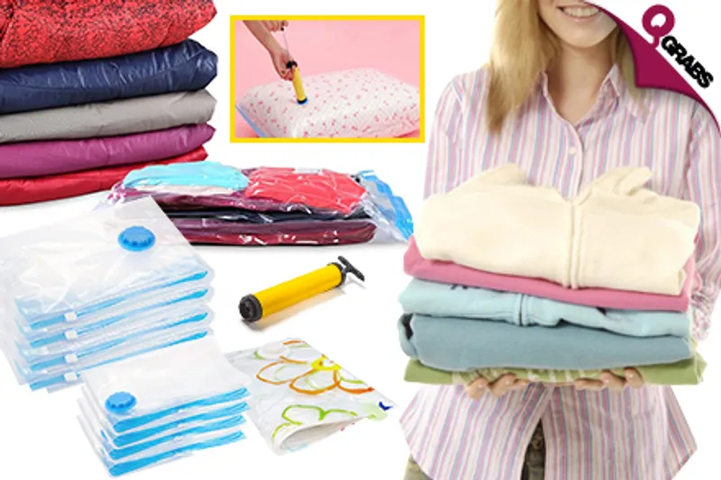 From QR35 Be Organized & Save Space with Vacuum Bags - Comes with & without Suction Pump! (Up to QR258 Value)